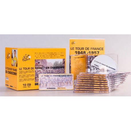 LE TOUR DE FRANCE EN CHANSONS. 10 CD Box.